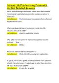 Indiana Life Pre-licensing Exam with Verified Detailed Answers&period;docx