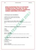 &lbrack;PASS GUARANTEED&rsqb; WGU D116 Advanced Pharmacology Final Exam Prep 2026 &vert; 350&plus; Q&A &vert; Pharmacokinetics&comma; Antibiotics&comma; Cardiac&comma; & Endocrine