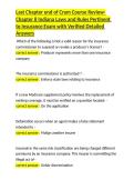 Last Chapter end of Cram Course Review- Chapter 8 Indiana Laws and Rules Pertinent to Insurance Exam with Verified Detailed Answers&period;docx