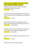 Texas Life and Health Insurance Exam with Verified Detailed Answers&period;docx
