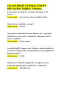Life and Health Insurance ExamFX with Verified Detailed Answers&period;docx
