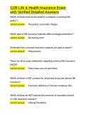 1135 Life & Health Insurance Exam with Verified Detailed Answers&period;docx