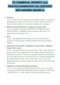 CIC COMMERCIAL PROPERTY 2022 PRACTICE EXAMINATION 2026 QUESTIONS WITH ANSWERS GRADED A&plus;