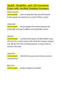 Health&comma; Disability&comma; and Life Insurance Exam with Verified Detailed Answers&period;docx