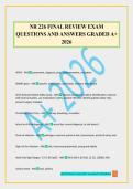 NR 226 FINAL REVIEW EXAM QUESTIONS AND ANSWERS GRADED A&plus; 2026