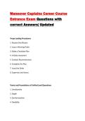 Maneuver Captains Career Course Entrance Exam Questions with correct Answers&vert; Updated