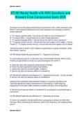 ATI RN Mental Health with NGN Questions and  Answers Final Compressive Exam 2026 