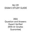 NU 311 Exam 3 Study Guide PDF &ndash; Nursing Study Guide & Practice Questions