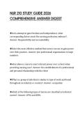 NUR 210 STUDY GUIDE 2026 COMPREHENSIVE ANSWER DIGEST