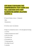 CITP EXAM STUDYGUIDE TWO COMPREHENSIVE STUDY GUIDE 2026 FULL QUESTIONS WITH VERY ELABORATED EXPERT SOLUTIONS GRADED A&plus;