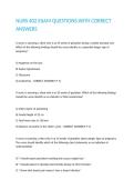 NURS 402 EXAM QUESTIONS WITH CORRECT ANSWERS