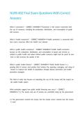 NURS 402 Final Exam Questions With Correct Answers 