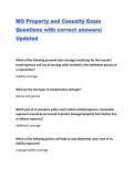 MO Property and Casualty Exam Questions with correct answers&vert; Updated