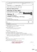 PEARSON AS LEVEL BIOLOGY B PAPER 2 COMBINED QUESTION PAPER & MARK SCHEME