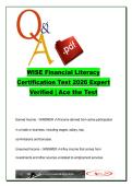 WISE Financial Literacy Certification Exam 2026 &lpar;WISE-FIN-101&rpar; &ndash; 300 Questions Practice Q&A on Credit&comma; Investing&comma; Insurance