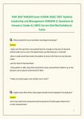 NUR 204&sol; NUR204 Exam 4 &lpar;NEW 2026&sol; 2027 Update&rpar; Leadership and Management VERSION 2&vert; Questions & Answers&vert; Grade A&vert; 100&percnt; Correct &lpar;Verified Solutions&rpar;- Fortis