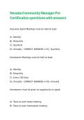 Nevada Community Manager Pre Certification questions with answers