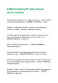 AAMI Embalming 2 Final exam with correct answers