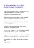 AFO Study &lpar;Written Sim&rpar; EXAM QUESTIONS WITH ANSWERS