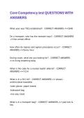Core Competency test QUESTIONS WITH ANSWERS
