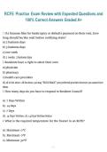 RCFE Practice Exam Review &ndash; Expected Questions with 100&percnt; Correct Answers Graded A&plus; Complete Study Guide 2026&sol;2027