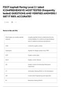 FDOT Asphalt Paving Level 2 &vert; latest &vert;COMPREHENSIVE MOST TESTED &lpar;frequently tested&rpar; QUESTIONS AND VERIFIED ANSWERS &vert; GET IT 100&percnt; ACCURATE&excl;&excl;