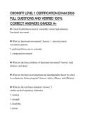 CROSSFIT LEVEL 1 CERTIFICATION EXAM 2026 FULL QUESTIONS AND VERIFIED 100&percnt; CORRECT ANSWERS GRADED A&plus;