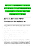 NSG 3280 Pathophysiology 1 ACTUAL EXAM 2026&sol;2027 &vert; Exam 4 Practice Test &vert; Pathophysiology &vert; Verified Q&A &vert; Pass Guaranteed - A&plus; Graded