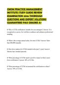 CMOM PRACTICE MANAGEMENT INSTITUTE STUDY GUIDE REVIEW EXAMINATION 2026 THOROUGH QUESTIONS AND EXPERT SOLUTIONS GUARANTEED PASS GRADED A&plus;