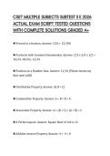 CSET MULTIPLE SUBJECTS SUBTEST II E 2026 ACTUAL EXAM SCRIPT TESTED QUESTIONS WITH COMPLETE SOLUTIONS GRADED A&plus;