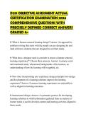 D291 OBJECTIVE ASSESSMENT ACTUAL CERTIFICATION EXAMINATION 2026 COMPREHENSIVE QUESTIONS WITH PRECISELY DEFINED CORRECT ANSWERS GRADED A&plus;