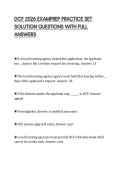 DCF 2026 EXAMPREP PRACTICE SET SOLUTION QUESTIONS WITH FULL ANSWERS