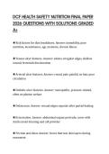 DCF HEALTH SAFETY NUTRITION FINAL PAPER 2026 QUESTIONS WITH SOLUTIONS GRADED A&plus;