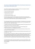 Varcarolis Ch 1&semi; Mental Health & Mental Illness Exam Questions Questions and Answers With Verified Solutions Latest 2026 Update&period; 