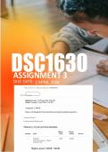 DSC1630  Assignment 3  2026 &vert; Due 2 April 2026 - Distinction Guaranteed