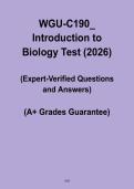 WGU-C190 Introduction to Biology Test &vert; Exam Questions & Answers PDF