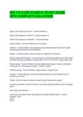 BIO 110 CCBC EXAM &num;1 STUDY GUIDE WITH COMPLETE SOLUTIONS