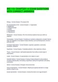 BIO 110- CHAPTER 1-4 EXAM QUESTIONS WITH CORRECT ANSWERS
