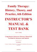 Instructor&rsquo;s Resource Manual & Test Bank &ndash; Family Therapy&colon; History&comma; Theory&comma; and Practice&comma; 6th Edition &ndash; Samuel T&period; Gladding &ndash; ISBN 9780133488906 &lpar;Full Chapters 1&ndash;16 Covered&rpar;