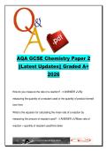 AQA GCSE Chemistry Paper 2 150&plus; Questions & Answers &lpar;CHEM402&rpar; 2026 &ndash; Reaction Rates&comma; Equilibrium&comma; Organic Chemistry