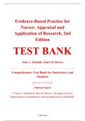 Test Bank &ndash; Evidence-Based Practice for Nurses&colon; Appraisal and Application of Research&comma; 2nd Edition &ndash; Nola A&period; Schmidt & Janet M&period; Brown &ndash; ISBN 9780763794675 &lpar;Full Chapters 1&ndash;18 Covered&rpar;