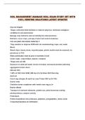 SOIL MANAGEMENT &lpar;MANAGE SOIL&rpar; EXAM STUDY SET WITH 100&percnt; VERIFIED SOLUTIONS LATEST UPDATE&excl;&excl;