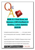 BIOD 211 Final Exam 80&plus; Questions & Answers &lpar;BIOD211&rpar; 2025&sol;2026 &ndash; Genetics&comma; Mendelian Inheritance&comma; DNA & Chromosomes