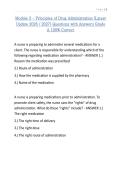 Module 3 - Principles of Drug Administration &lpar;Latest Update 2026 &sol; 2027&rpar; Questions with Answers Grade A 100&percnt; Correct