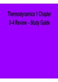 Thermodynamics 1 Chapter 3&ndash;4 Review Study Guide 2025&sol; 2026 with Solution