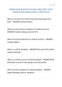Bladder urethral disorders &lpar;Latest Update 2026 &sol; 2027&rpar; Questions with Answers Grade A 100&percnt; Correct