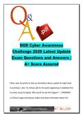 DoD Cyber Awareness Challenge 90&plus; Questions & Answers &lpar;CYB301&rpar; 2026 &ndash; Phishing&comma; PII&comma; Security Practices