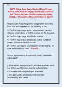 AICPA Ethics Code Exam &vert;&vert;Verified Exam&excl;&excl;&vert;&vert; most  Recent Exam Actual Complete Real Exam Questions  and Correct Answers &lpar;Verified Answers&rpar; Already  Graded A&plus; &vert; Guaranteed Success&excl;&excl;&vert; Newest Exam&excl;&excl;&excl;