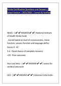 Stroke Certification Questions and Answers &vert;  Latest Version &vert; 2025&sol;2026 &vert; Correct & Verified 