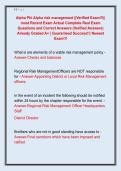 Alpha Phi Alpha risk management &vert;&vert;Verified Exam&excl;&excl;&excl;&vert;&vert;  most Recent Exam Actual Complete Real Exam  Questions and Correct Answers &lpar;Verified Answers&rpar;  Already Graded A&plus; &vert; Guaranteed Success&excl;&excl;&vert; Newest  Exam&excl;&excl;&excl;